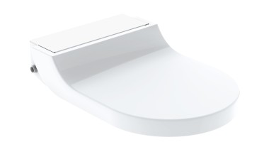 Abattant de WC lavant AquaClean Tuma Comfort avec recouvrement design en verre blanc